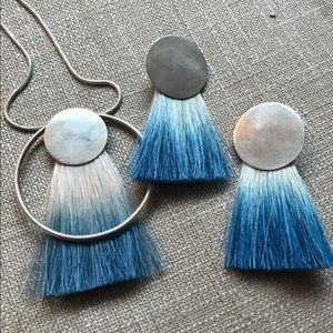 Anna Monet silver and indigo horse hair jewelry